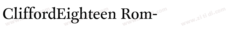 CliffordEighteen Rom字体转换